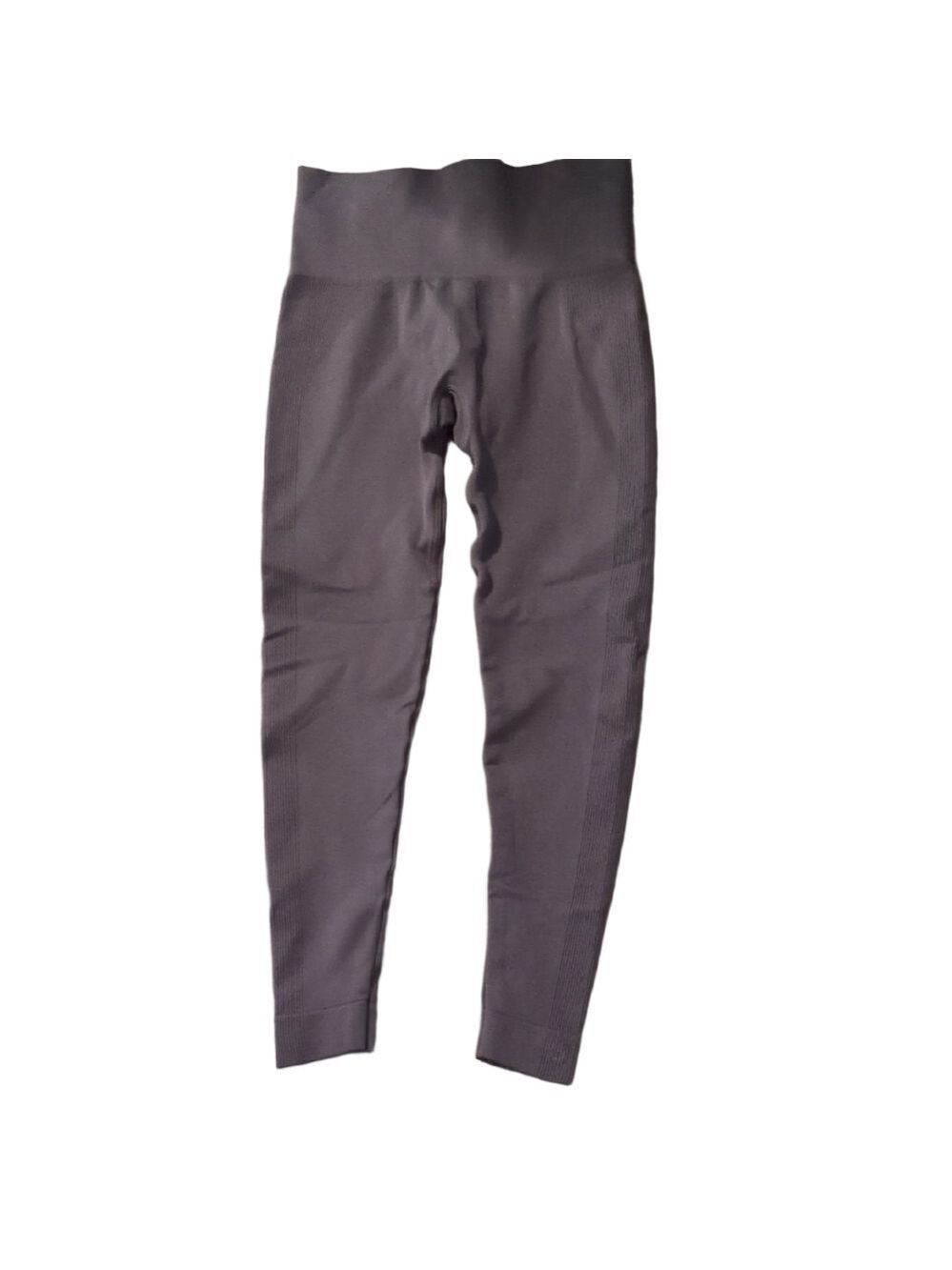 Set Active Ribbed Seamless Gray Leggings Size Small